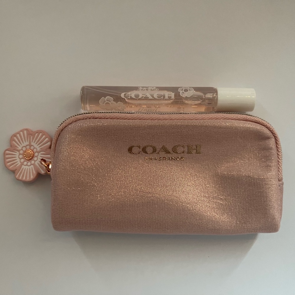 Coach perfume, floral travel size perfume & bag. Brand new